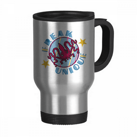 

Colorful Octopus Marine Life Pattern Travel Mug Flip Lid Stainless Steel Cup Car Tumbler Thermos