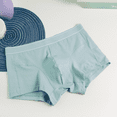thumbnail image 2 of Calzoncillos Bóxer de algodón para hombre, ropa interior suave y transpirable a la moda, calzoncillos Bóxer de cintura media de algodón de punto cómodos para adultos, 2 of 5