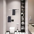 thumbnail image 2 of 4 - Piece Stainless Steel Bathroom Towel Rack Set Wall Mount, 2 of 10