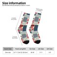 thumbnail image 2 of Honeii Patchwork In Country Style Print Adult Socks,Crew Socks,Casual Calf Socks,Daily Wear Socks for Men & Women, Perfect for Sports, Casual and Everyday Use, 2 of 6