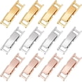 thumbnail image 1 of 12 extensores de pulsera chapados en oro de 18 quilates, 3 colores. Extensor de collar con cierre plegable. Cierres plegables para pulseras y otros artículos., 1 of 6