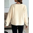 thumbnail image 6 of Open Front Cropped Cardigan Sweaters for Women Fall Dressy Casual Long Sleeve Button Down Knit Jacket Outwear  XL, 6 of 8