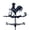 Rooster, variant on Metal Weather Vane for Garden and Farmhouse, Black Wind Direction Indicator for Outdoor Yard, Barn, Patio, Roof Mount and Farm Decor, Rustic Garden Accessory, Rooster, 12.60x12.60x1.57 Inch
