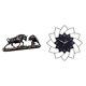thumbnail image 1 of Estatua de escritorio,Figura decorativa de pelea de toros y osos,Reloj de pared grande,Reloj de pared acrílico silencioso y sin tictac,Reloj de pared grande de oficina,silencioso,fácil de, 1 of 8