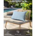 thumbnail image 4 of Pack of 2 Outdoor Lumbar Pillow Covers 11x16 Inch, Pale Blue Waterproof Throw Pillow Covers Set, Farmhouse Solid Blue Color Modern Art Indoor&Outdoor Decorative Cushion Cases for Patio Porch Car, 4 of 7