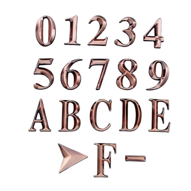 Autoadhesivo 3D números y letras para Street House buzón de Gloria Números de buzón