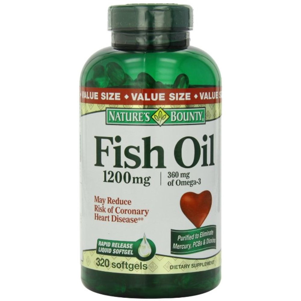 Nature's Bounty Omega3 Fish Oil 1200 mg Softgels 320 ea (Pack of 2
