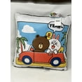 thumbnail image 1 of Yeah rabbit duck bear throw pillow white brown, 1 of 1