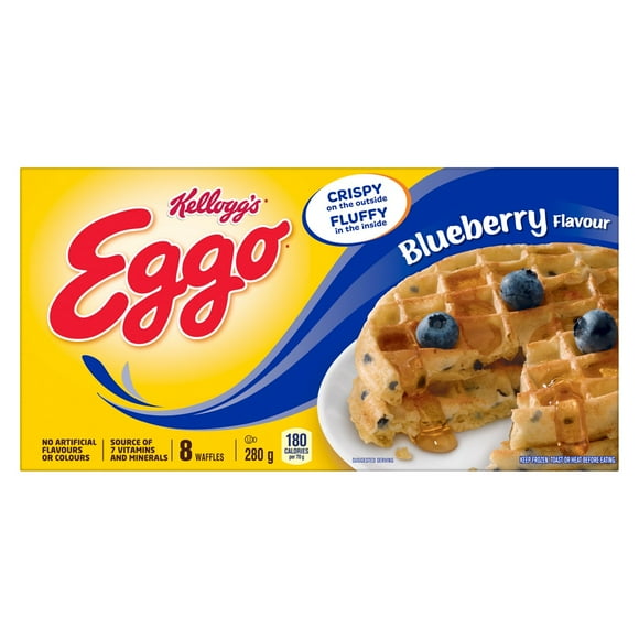 Gaufres EGGO* Saveur de bleuets, 280g (8 gaufres) 280 g, 8 gaufres