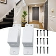 thumbnail image 2 of 2X4 Reinforced Door Barricade Brackets for Home Security - White, 2 of 9