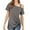 Dark Gray, variant on Tinglu Women Top Tees Side Twist Knotted Tops Casual Tunic Basic Shirts