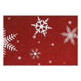 thumbnail image 4 of Merry Christmas Red Snowflake Rectangle Dining Placemat 4PCS Heat-resistant Placemats 12 X 18 Inch Winter Table Mats for Party Kitchen Dining Decor for Kitchen Dining Table,Kitchen Table Mats, 4 of 5