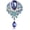 blue, variant on Women's Crystal Silver-Tone Bouquet Flower Teardrop Large Gorgeous Bouquet Brooch Pin (green)