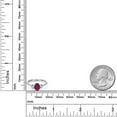 thumbnail image 6 of Gem Stone King 925 Sterling Silver Ruby Red Mystic Topaz and Swiss Blue Topaz Engagement Ring for Women | 1.20 Cttw | Oval 7X5MM | Gemstone November Birthstone | Size 9, 6 of 6