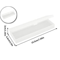 Dvruxg Small Plastic Case Clear Boxes Stationery Storage Case with Hinged Lid and Snap Closure for Crayon, Home Office Supplies