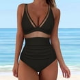 thumbnail image 2 of Gibobby Trajes de Natación para Mujer Traje de baño sexy de malla con control siamés para mujer(Negro,G), 2 of 5