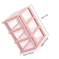thumbnail image 2 of BESTYASH 1Ud Caja Para Almacenamiento De Escritorio Con Cajones En Plástico PP Transparente Color Rosa, 2 of 6