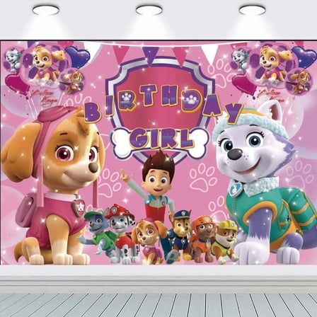 Paw Patrol Boy Party Supplies Backdrop Banner Poster Birthday Decorations Background for Photography Taspestry