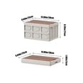thumbnail image 3 of Foldable Storage Box for Camping & Car Trunk - 20L Organizer with Wooden Lid & Handles, 3 of 9