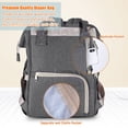 thumbnail image 4 of Diaper Bag Backpack Waterproof Large Capacity Insulation Travel Back Pack Nappy Bags Organizer, Multi-Function, Fashion and Durable,Gray, 4 of 9