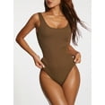 thumbnail image 2 of Wytyjxccyy Women's Bodysuits Ribbed Square Neck Sleeveless Tank Tops Jumpsuits Rompers, 2 of 8