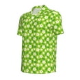 thumbnail image 2 of Balery Daisies Flowers Printed Men’s Short Sleeve Polo Shirt, Midweight Men's Shirt,Golf Polo shirts -Small, 2 of 9