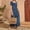 Blue, variant on asdoklhq Moomoo Dresses for Women Short Sleeve Women Short-Sleeve Round Neck Color-Block Loose Casual Solid Maxi Dress Red L