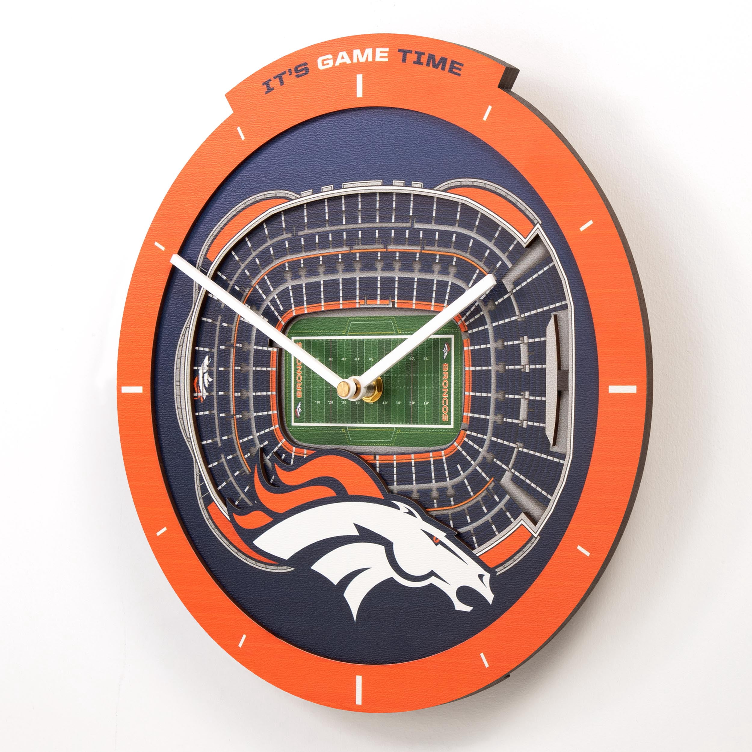 YouTheFan NFL Denver Broncos Stadiumview 3D Wall Clock