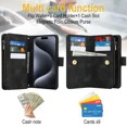 thumbnail image 5 of Phone Case Wallet Case for iPhone 14 pro PU Leather Magnetic Handbag Zipper Pocket Card Slots, 5 of 5