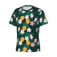 thumbnail image 5 of Vsdgher Tropical Fruit Print Men's Dry Fit Mesh Athletic Shirts Moisture Wicking Tennis T-Shirt Tops, 5 of 9
