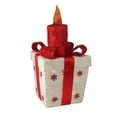 thumbnail image 3 of Northlight 20" Lighted White with Red Snowflakes Gift Box Christmas Outdoor Decoration, 3 of 3