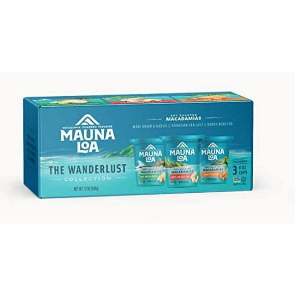 Mauna Loa Premium Hawaiian Roasted Macadamia Nuts, Island Classic Variety Pack,4 Ounce (Pack of 3)