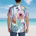 thumbnail image 6 of Xecao Cactus print Hawaiian shirt - a stylish short-sleeve button-down for men, perfect for casual beach and tropical outings., 6 of 9