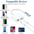 thumbnail image 4 of [Upgraded Again] 2-in-1 USB C to 3.5mm Headphones Adapter, PD Fast Charging, Hi-Res Sound, Compatible with iPad Pro 2020/2018/Galaxy S21/Note20/S20/Note10/Google Pixel 5/4/4 XL/3/ 3 XL More, 4 of 11
