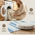 thumbnail image 5 of ODIKA 8'x10' Washable Area Rug Striped Accent With Horizontal Bands And Minimalist Border Design for King Size Bedroom Under Bed, Master Suite, Non-Shedding, Easy Care, 5 of 7