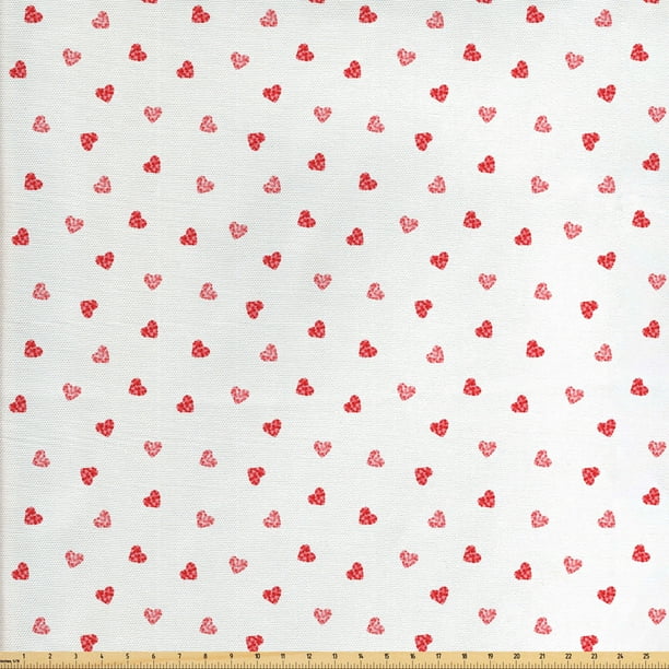 hearts fabric by the yard mini hearts in continuous