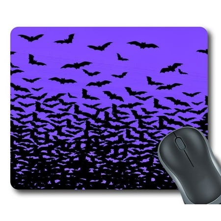 - GCKG Halloween Thousands of Bats Mouse Pad Personalized Unique Rectangle Gaming Mousepad 9.84