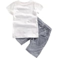 thumbnail image 2 of Boys Dinosaur Print T-shirt Top Short Sleeve + Shorts Set 2 Pack, 2 of 5