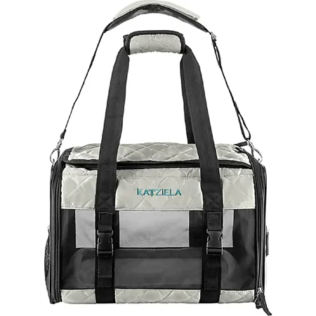 Quilted Companion Gray Pet Carrier 14 L X 9 W X 11 H