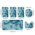 thumbnail image 3 of Btomtd 6pcs Multi Shade Bath Rug Set Whole Room Floor Mat Absorbent Layer Thick Toilet Cover Washable, Blue, 3 of 7