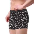 thumbnail image 3 of Wukai Anchors Print Men’s Underwear Breathable Boxer Briefs,&nbsp;Moisture Wicking & Breathable-Small, 3 of 7