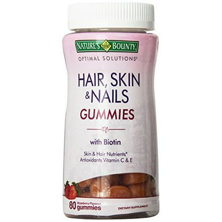 UPC 074312535154 product image for Natures Bounty Optimal Solutions, Hair, Skin & Nails Gummies with Biotin 80 Coun | upcitemdb.com