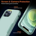 thumbnail image 2 of Compatible with iPhone 12 Pro Max Case, [10 FT Military Grade Drop Protection] [3 in 1 Heavy Duty] Anti-Slip Shockproof Full Body Protective Frosted Phone Case for iPhone 12 Pro Max - Mint, 2 of 14
