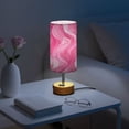 thumbnail image 6 of Touch-Control 3-Color Desk Lamp with Plug – Energy-Saving LED + 3 Simultaneous Charging Ports Pink Flames, 6 of 8