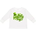 thumbnail image 3 of Inktastic St. Patrick's Day Hand Lettering with Green Top Hat Boys or Girls Long Sleeve Toddler T-Shirt, 3 of 5