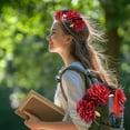 thumbnail image 4 of Floral Graduation Headband Fake Flower Hair Clip For Photo Props College Degree Ceremony Accessories, 4 of 6
