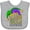 AC-Heather Grey, variant on Inktastic Mardi Gras New Orleans Louisiana Jester Hat Boys or Girls Baby Bib