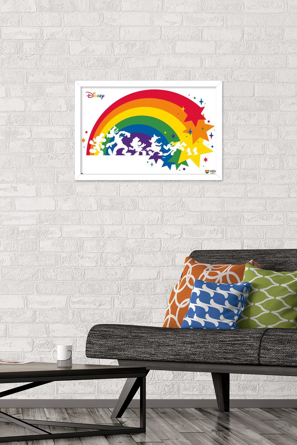 Disney Mickey Mouse & Friends - Rainbow Wall Poster, 14.725" x 22.375" Framed