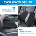 thumbnail image 4 of QUTOOL Car Seat Cushion, Memory Foam Wedge Booster Seat Cushion for Better Driving Visibility, 2-in-1 Seat & Lumbar Support, Non-Slip Breathable Cushion for Car, Truck, SUV & Office Chair, Black, 4 of 9