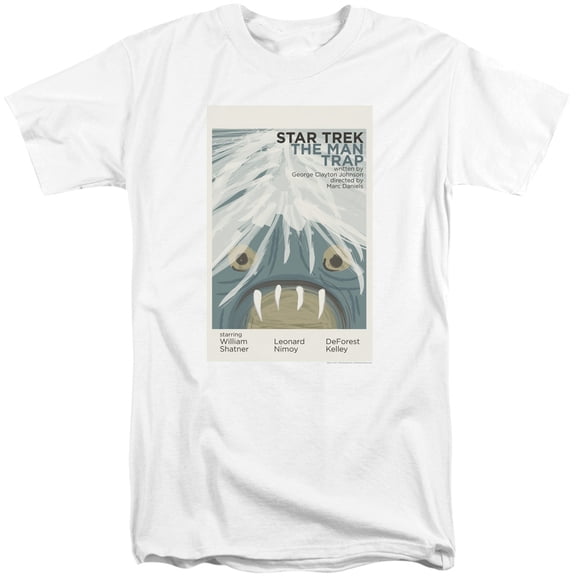 Star Trek Tos Episode 1 Adult Tall T-Shirt 18/1 T-Shirt White